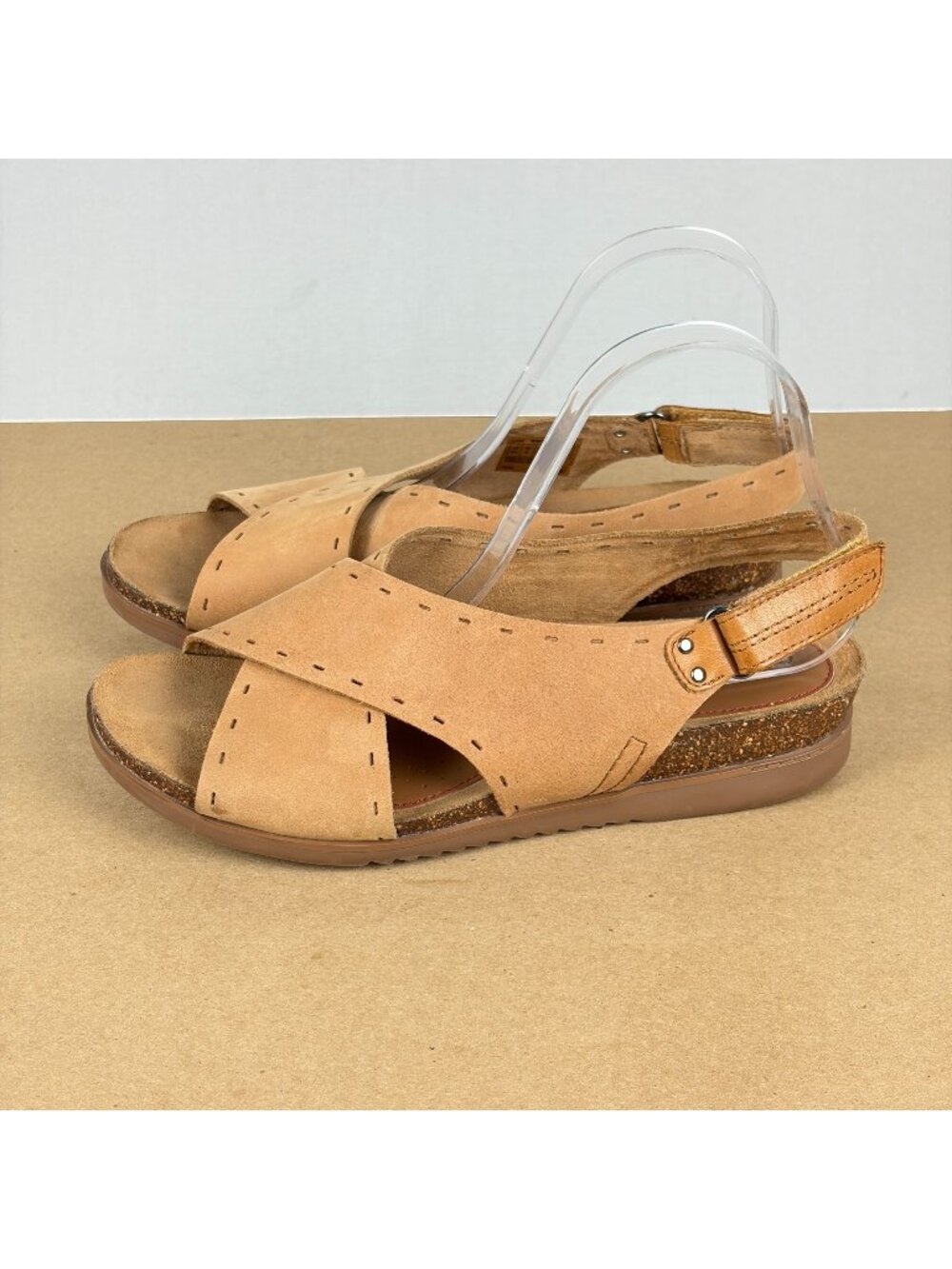 Cobb Hill May Sling Tuscany Sandals Womens 8.5 Tan Leather Adjustable Strap